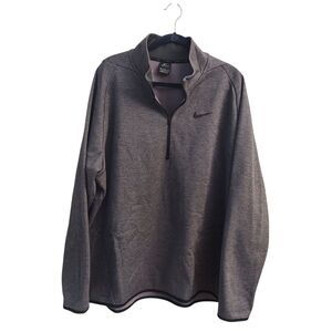 NIKE XXL Mens Gray Dri-Fit Quarter-Zip Pullover Sweatshirt